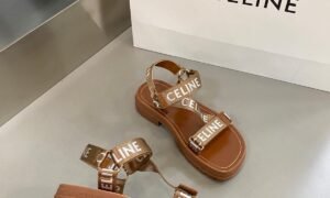 Sandales à lanières Céline -  Camel
