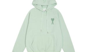 sweat à capuche -  AMI DE COEUR  - vert