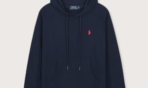 Pull à capuche -  Ralph Lauren - bleu marine
