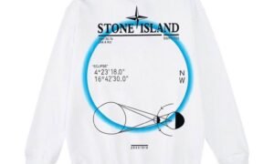 Pull Stone Island - Graphic Printed - White